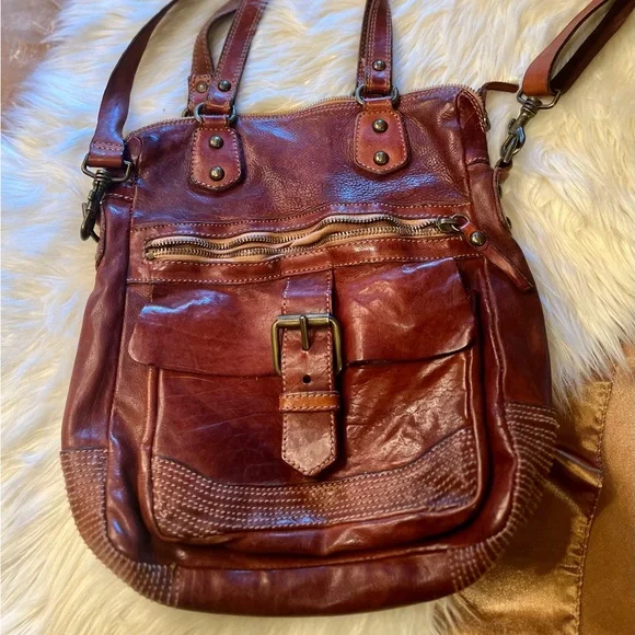 Campomaggi Leather and Canvas Crossbody Bags - Picture 4 of 9